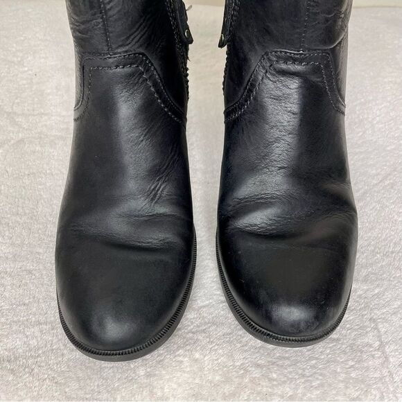 Teva Foxy Boots Leather Side Zip Ankle Booties Goth Emo Waterproof Black 8.5 - Picture 7 of 15